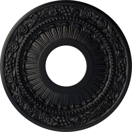 Ekena Millwork Nadia Ceiling Medallion (Fits Canopies up to 4 7/8"), 12 1/8"OD x 3 5/8"ID x 7/8"P, Steel Gray CM12NASGS